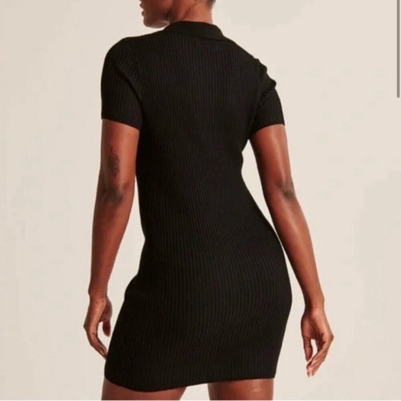 Abercrombie Black Knitted Collared Dress - Size S - Picture 2 of 4